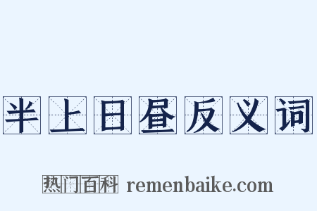 半上日昼反义词是什么意思的图片